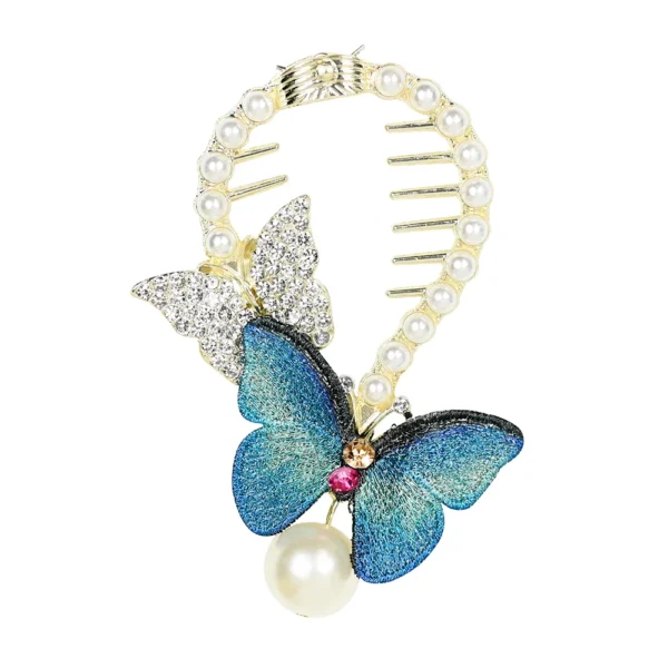 Adorable Blue Butterfly Clasp Hair Clip. Trendy Hair Accessories for sale Toronto Ontario Canada. Shop Online at CutefunnyStuff.com