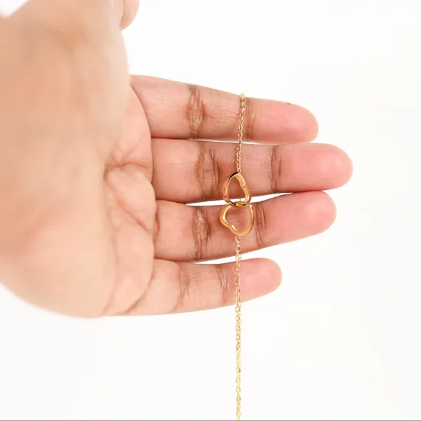 Sweet Golden Entangled Heart Necklace. Find Trendy Necklaces Online at Cutefunnystuff.com Toronto Ontario Canada