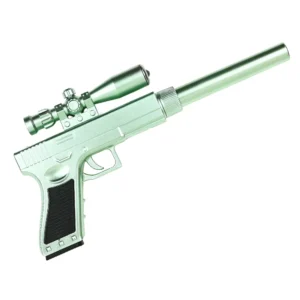 Metallic Green Pen (Shaped as a small pistol) LED Light included. School Accessories, Stationary accessories, Hot selling products. Cute Funny Products, Gift shop online. Toronto Ontario Canada